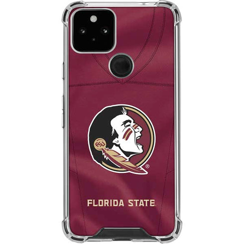 Florida State University Red Jersey Google Pixel 5 Clear Case